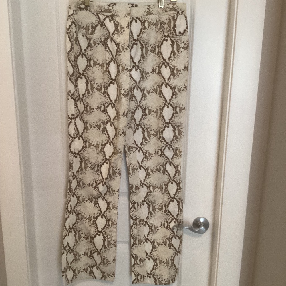 Snake print cotton pants size 38